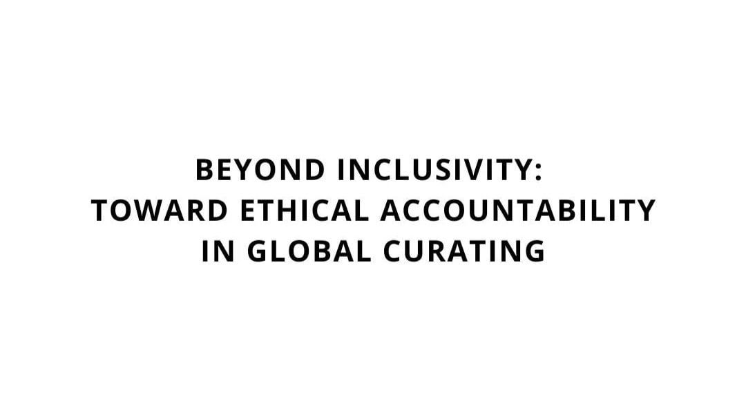 Title card of the essay on the Curatorial Ethics Network