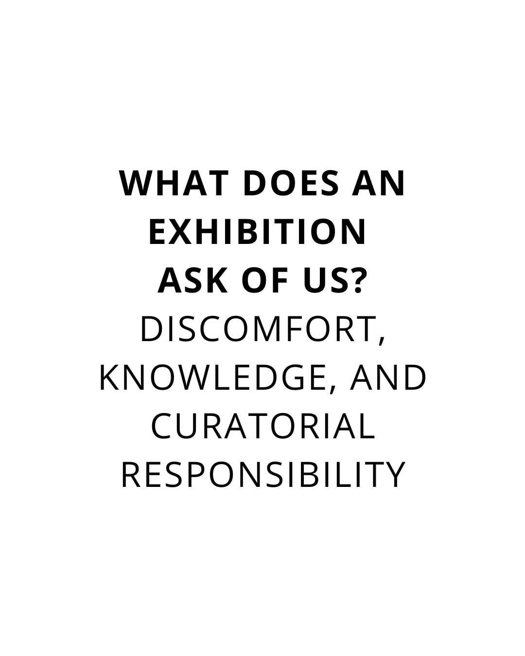 Title card of the essay on the Curatorial Ethics Network